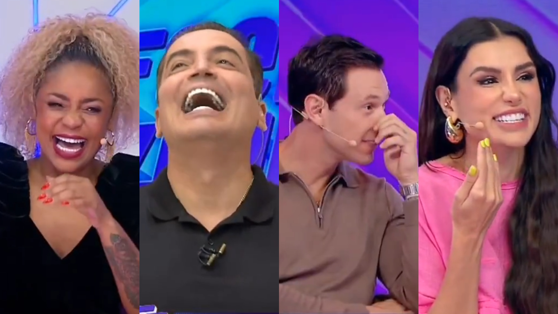 Cariúcha tem crise de riso ao vivo no SBT: ‘Mamadas de madrugada’