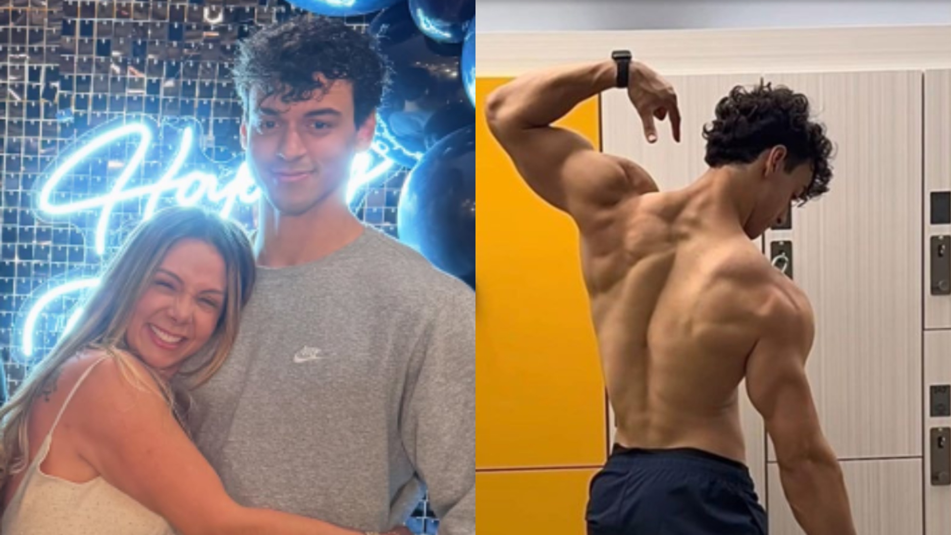 Filho de Carla Perez impressiona com físico aos 21 anos: ‘Melhor personal’