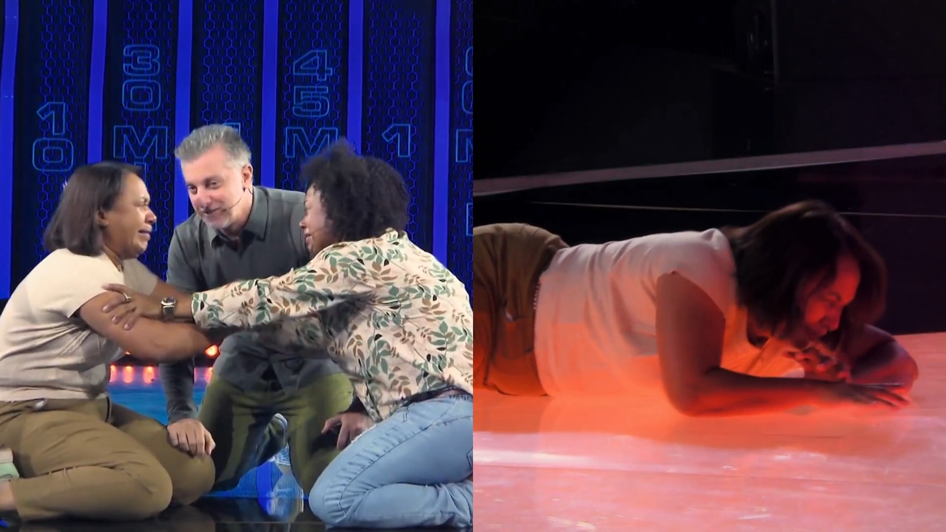 Participante do Domingão surta e vai ao chão ao ganhar valor imenso no The Wall