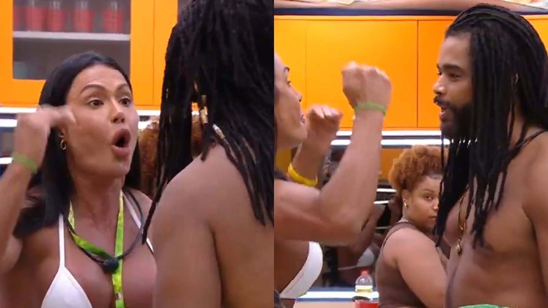 BBB 25: Gracyanne arma barraco com Diogo Almeida: ‘Achei um m*rda e continuo achando’