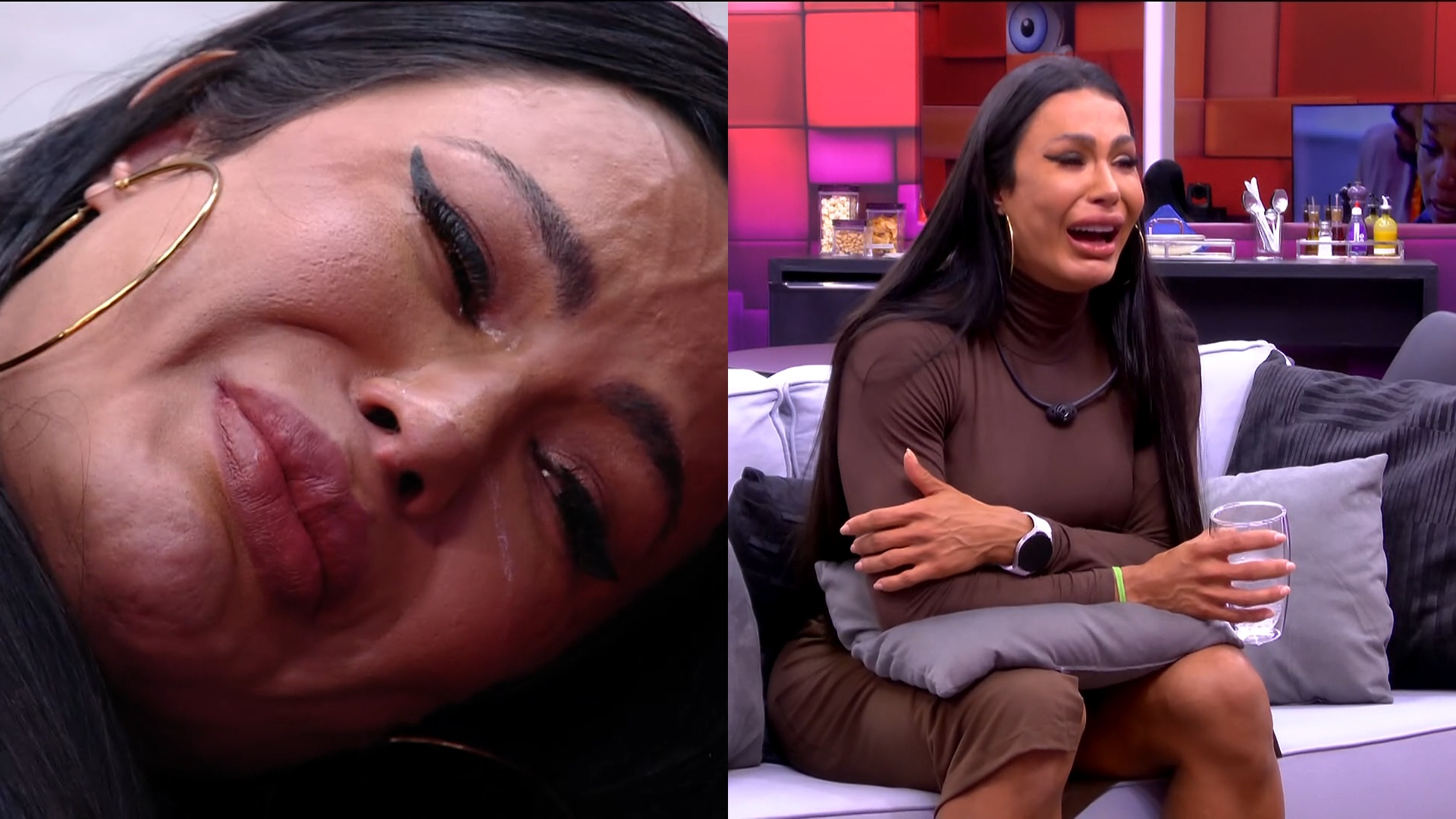BBB 25: Gracyanne Barbosa tem crise de choro no chão do Quarto Secreto: ‘Desculpa’