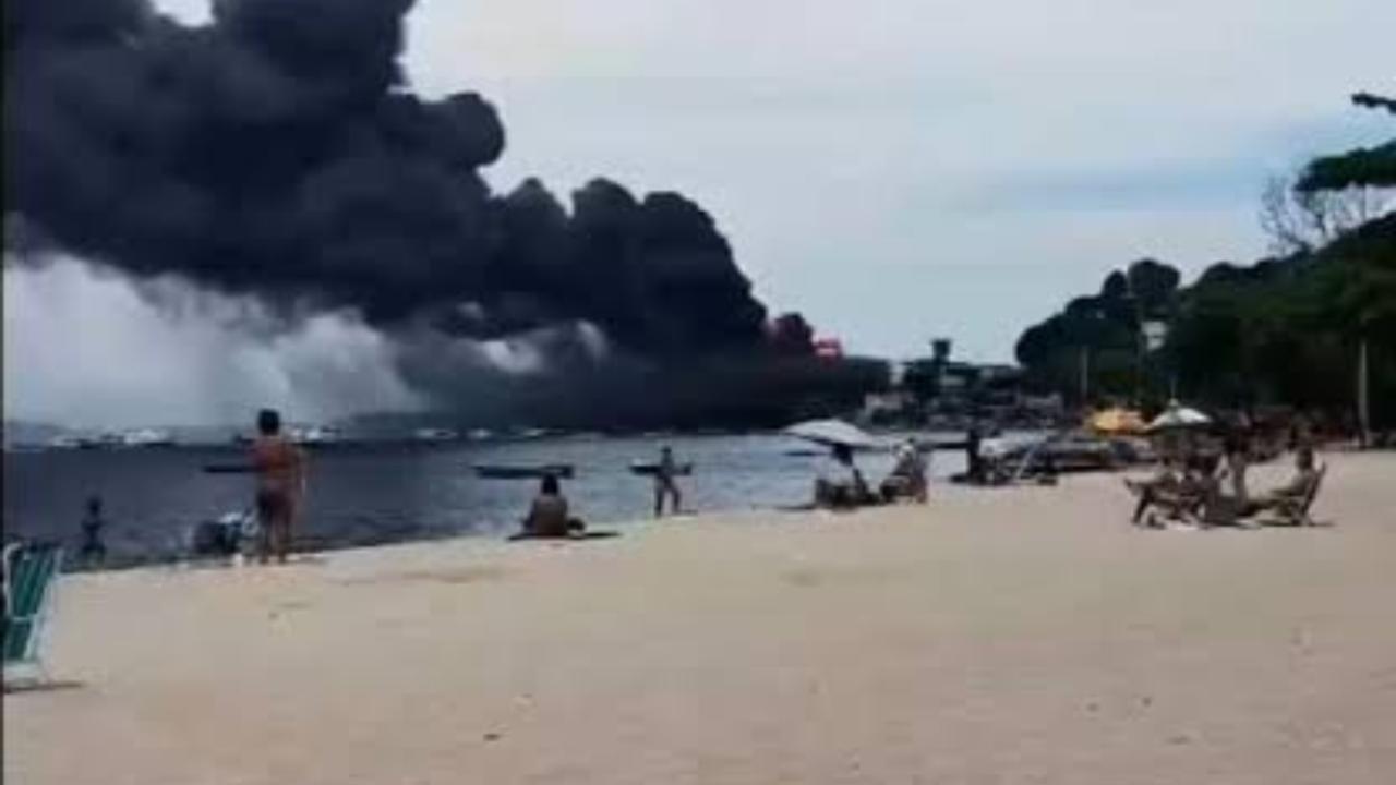 Incêndio em fábrica de óleo no Rio de Janeiro dura mais de 6 horas; confira