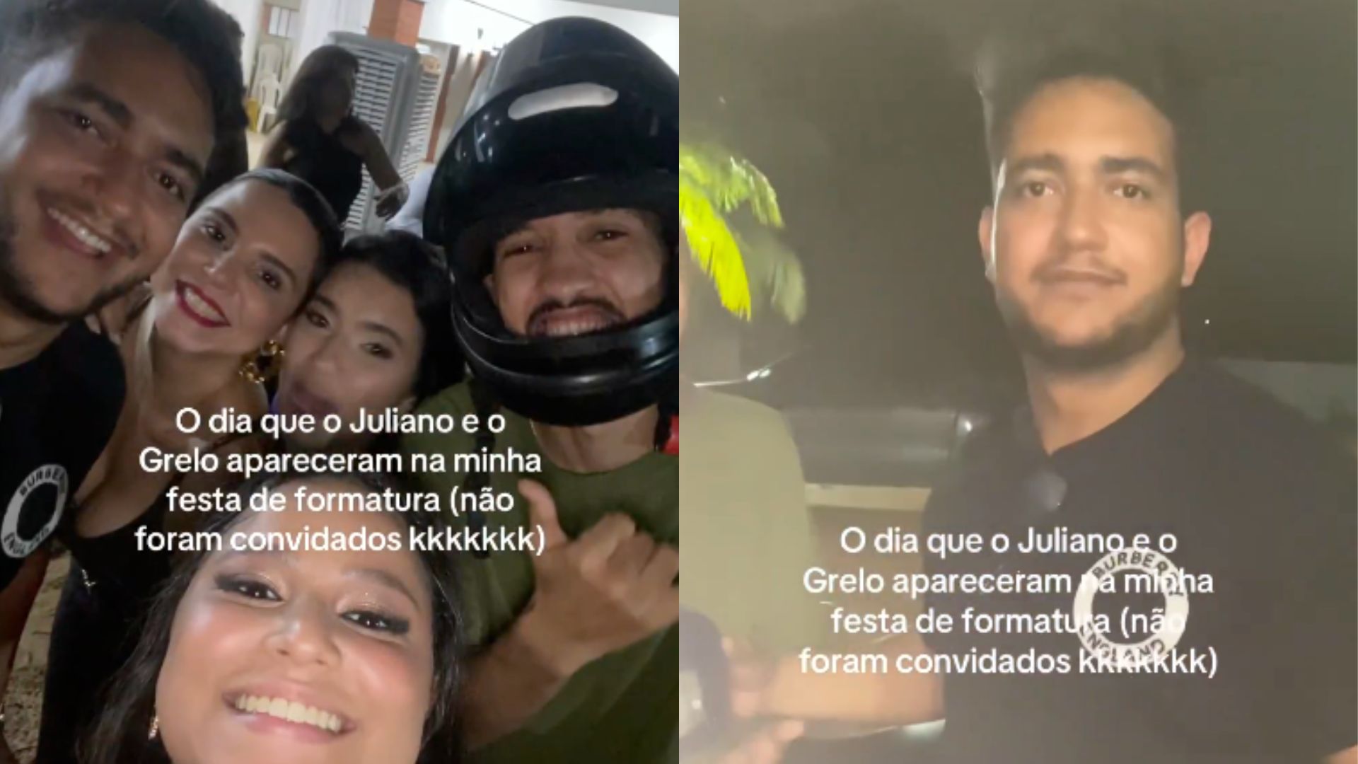 Penetra? Juliano, da dupla com Henrique, invade formatura e causa alvoroço com Grelo