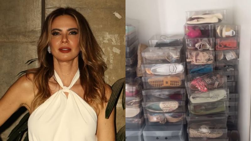 Luciana Gimenez encontra pilha de sapatos de grife em apartamento antigo: ‘Chocada’
