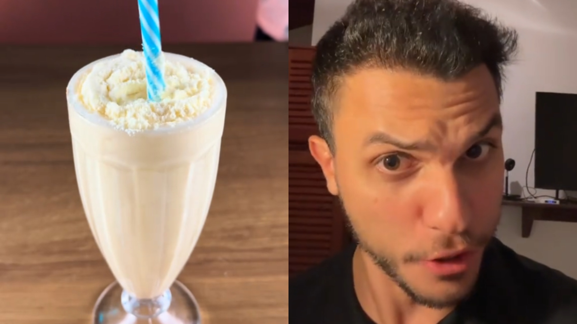 Gente? Homem processa influenciador após beber milkshake com urina: ‘Mau gosto’