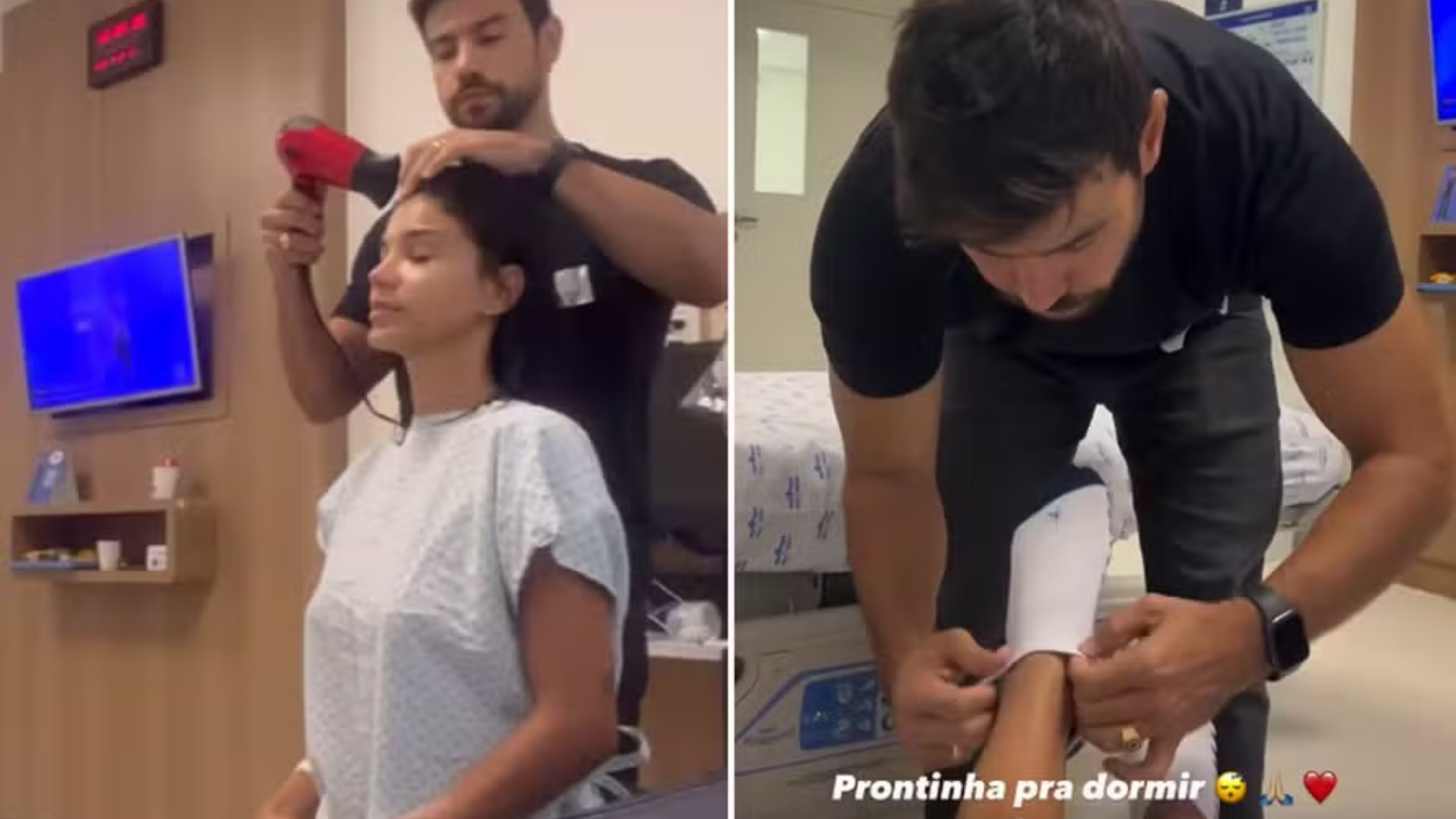 Jakelyne permanece internada na UTI e recebe cuidados do noivo, Mariano: ‘Muito bem cuidada’