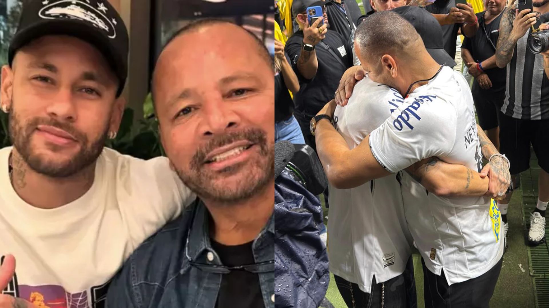 Neymar celebra volta ao Santos com tributo ao pai: ‘Nós conseguimos, pai!’