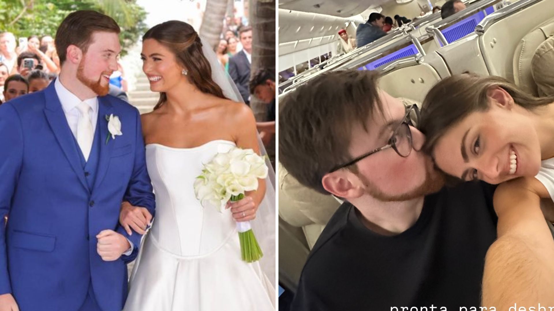 ‘Sem ideia’: Luma Cesar embarca para lua de mel surpresa com marido inglês