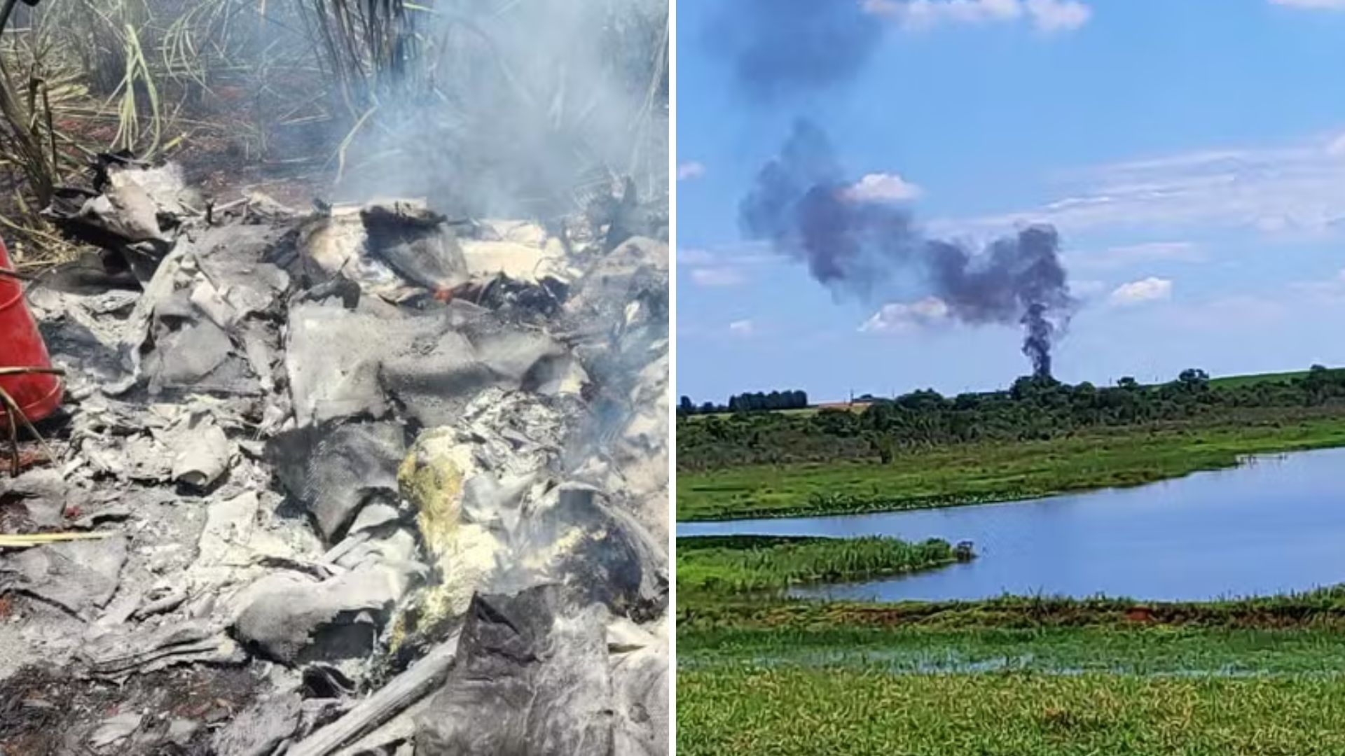 TRAGÉDIA! Avião cai no interior de São Paulo e deixa duas pessoas mortas