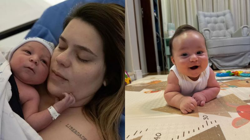 Viih Tube celebra 3 meses do filho e relembra internação: ‘Você é um guerreiro’
