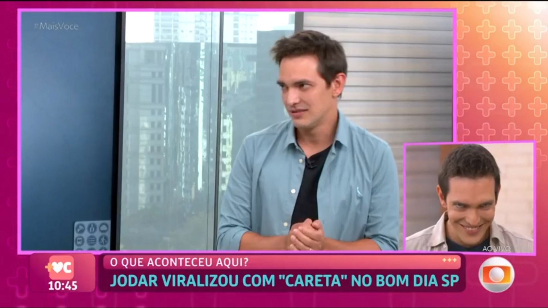 Jornalista esclarece no Mais Você ‘cara feia’ após receber boas-vindas de colega: ‘A gente desmonta’
