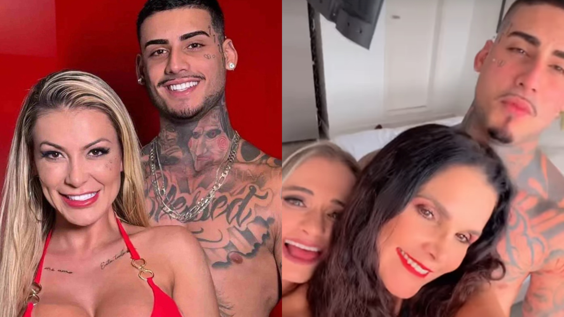 Luiza Ambiel grava novo filme adulto com ex de Andressa Urach e loira participa: ‘Vai trabalhar duro’