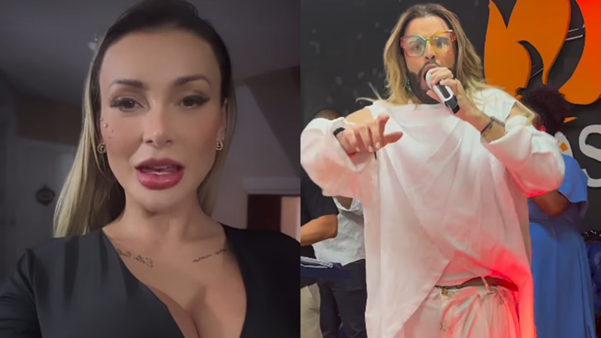 Andressa Urach se anima com pastor gay e faz convite: ‘Quero ele para levar almas’