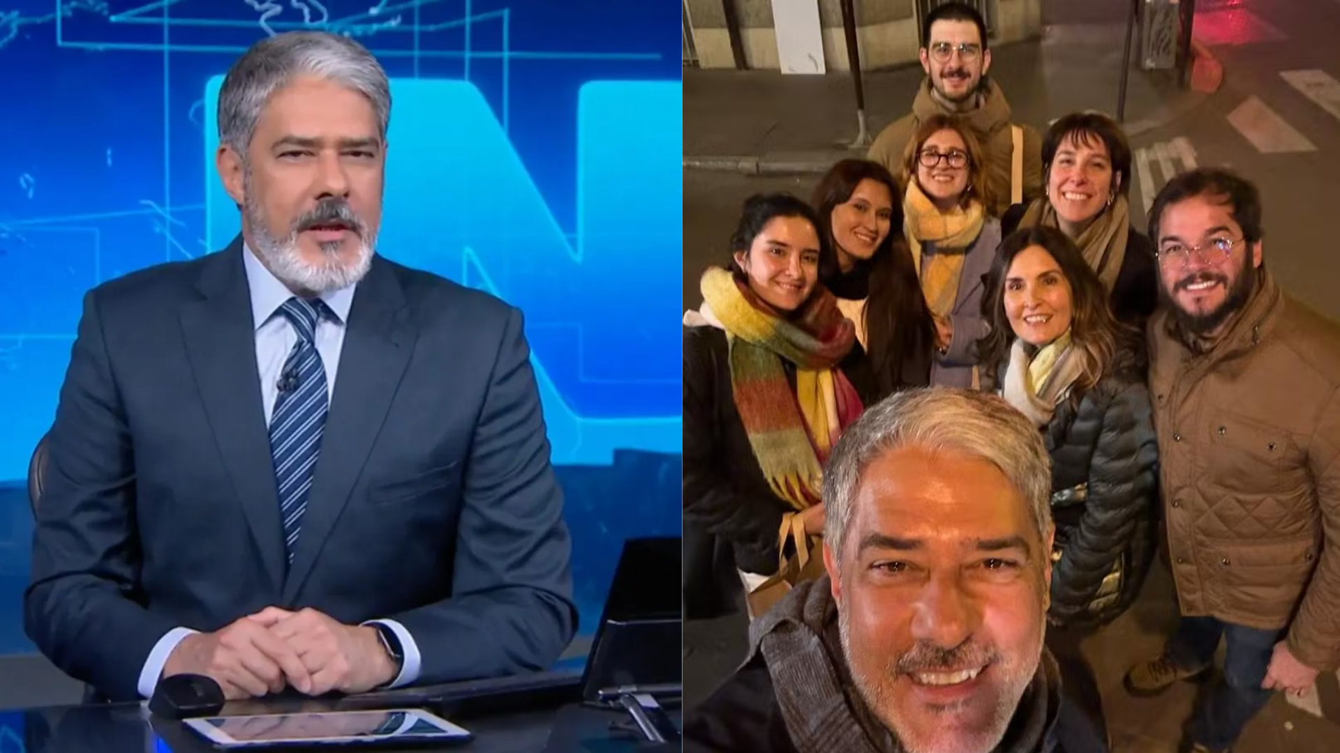 Após sumir do Jornal Nacional, paradeiro de William Bonner é revelado; saiba onde ele está