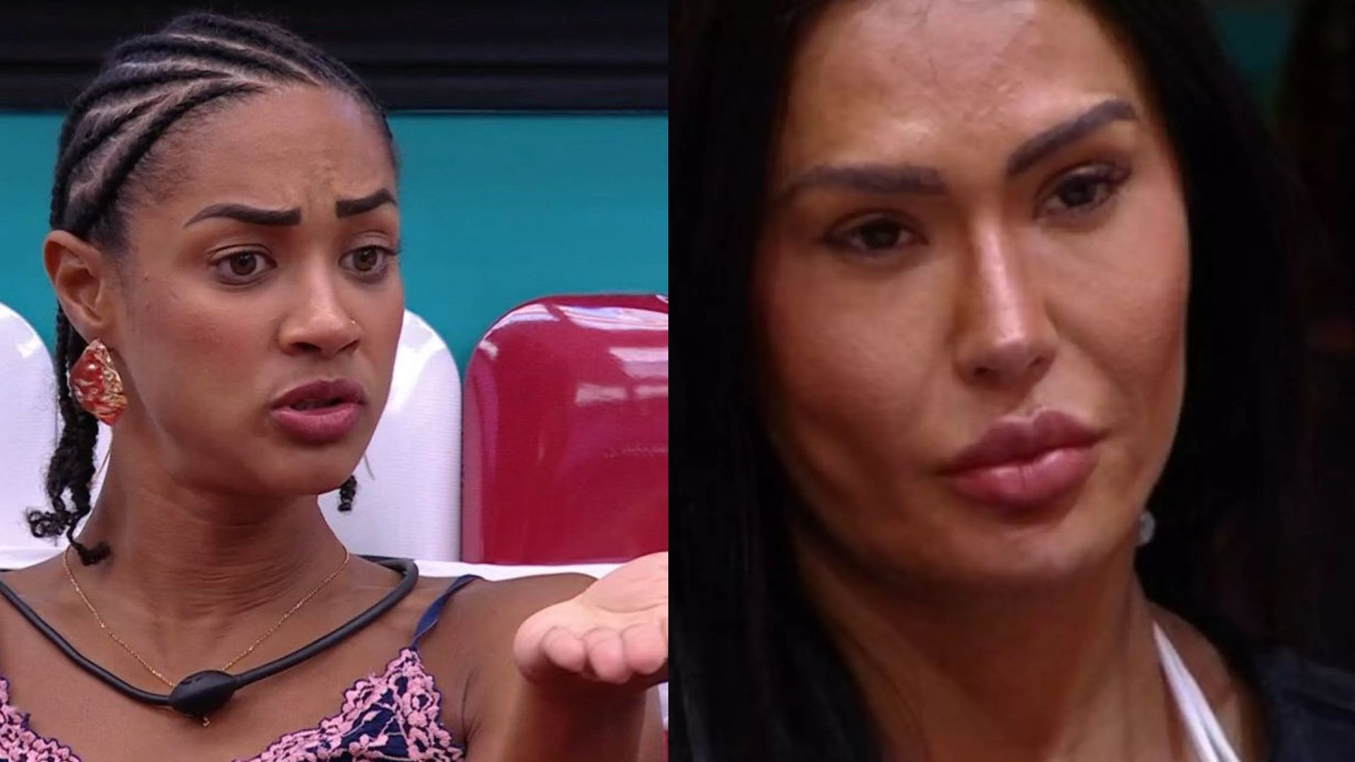 BBB 25: Aline fala sobre rosto de Gracyanne Barbosa: ‘Cara toda esticada’