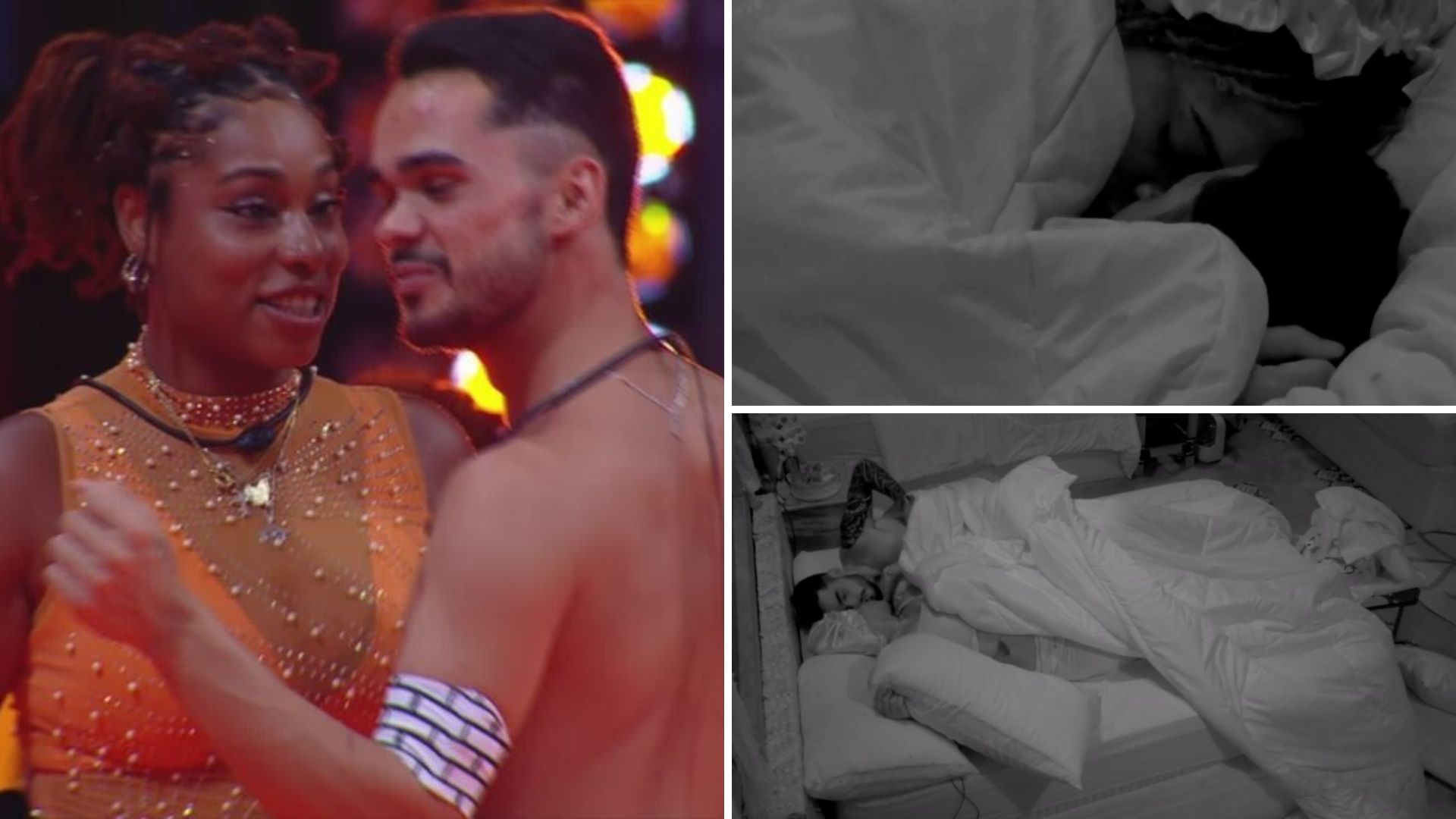 BBB 25: Aos beijos, João Gabriel e Thamiris fazem edredom pegar fogo após festa