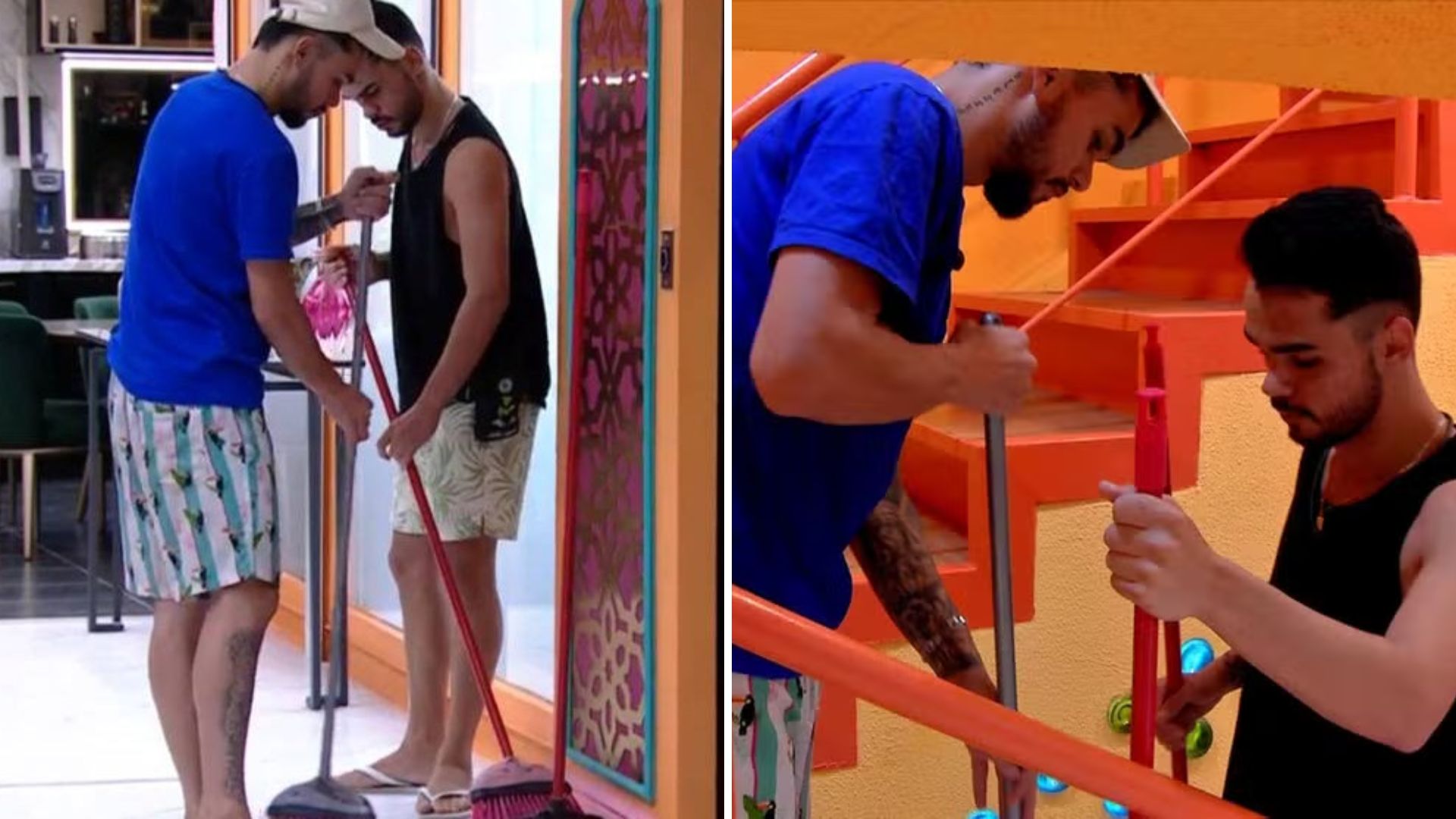 BBB 25: Irmãos João Gabriel e João Pedro brigam por limpeza: ‘É você’