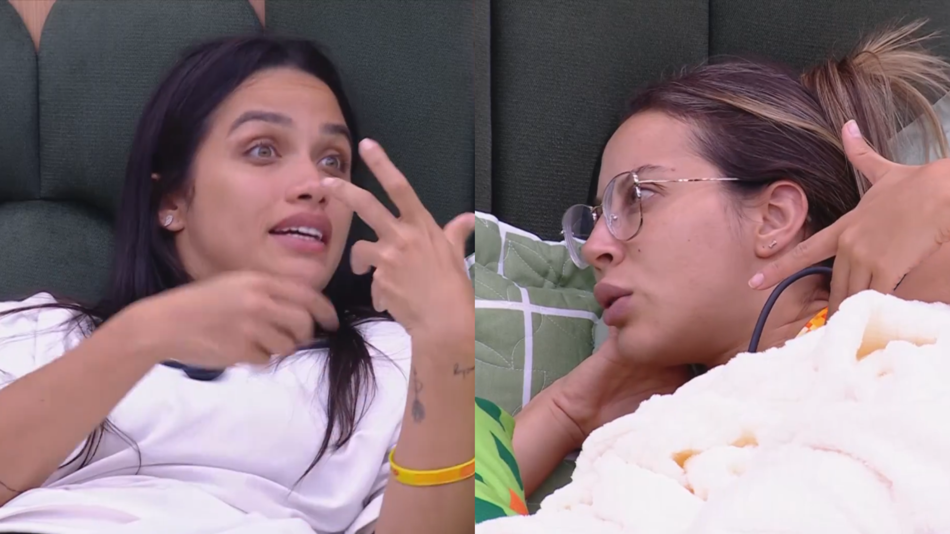 BBB 25: Renata e Eva se desentendem durante conversa sobre postura no jogo: ‘Calma, Renata’