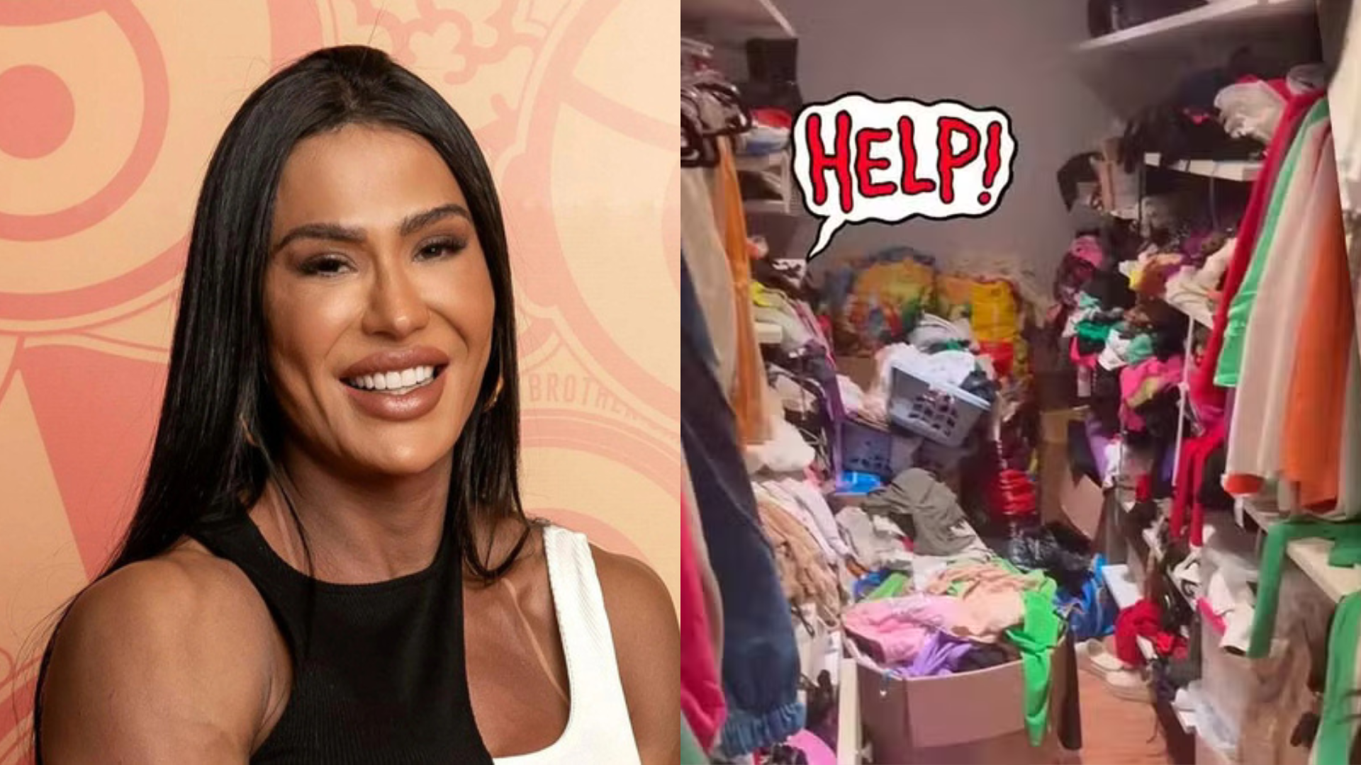 Gracyanne Barbosa surpreende ao mostrar caos em seu closet após BBB 25: ‘Socorro’