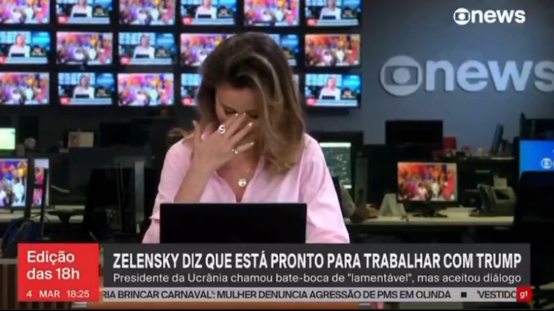 Natuza Nery fica sem graça ao cometer gafe ao vivo na GloboNews: ‘Desculpa’