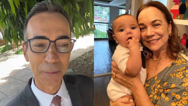 César Tralli resgata foto da falecida mãe com a neta e emociona: ‘Valorizo cada segundo’