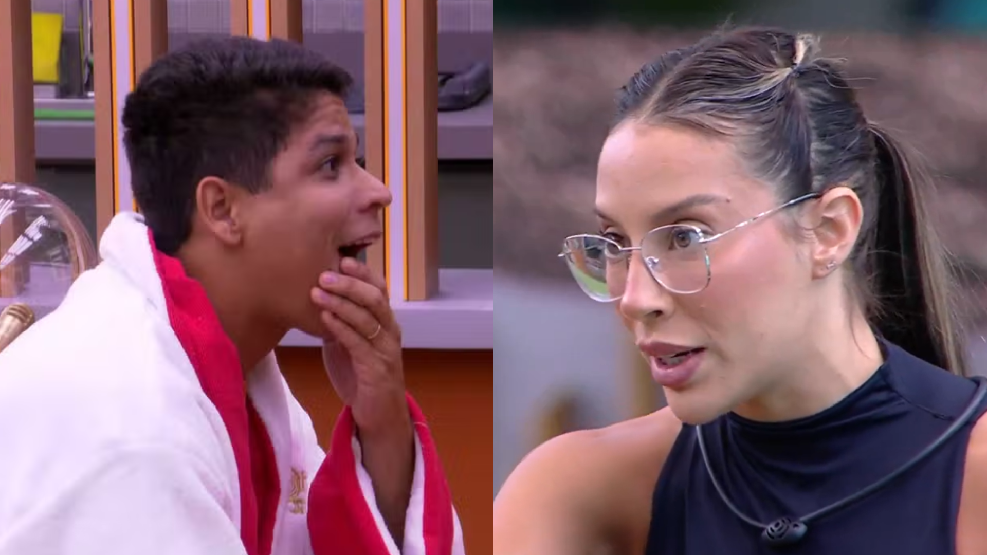 BBB 25: Guilherme escuta Renata contar que Gracyanne roubava ovos de Diego de madrugada
