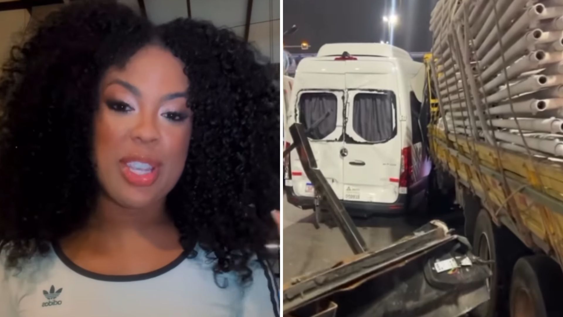 Ex-BBB Marvvila relata acidente no meio da estrada: ‘Feliz pelo livramento’