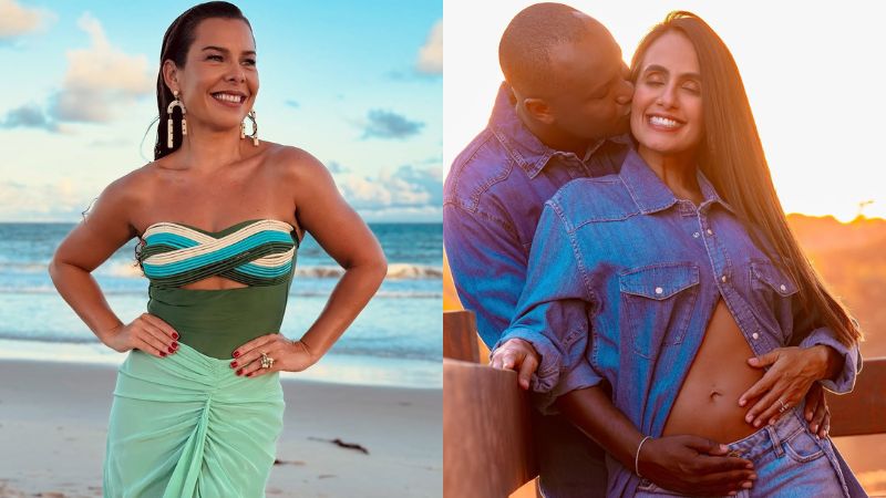 Fernanda Souza comemora anúncio de gravidez de Thiaguinho e Carol Peixinho: ‘Lindos’