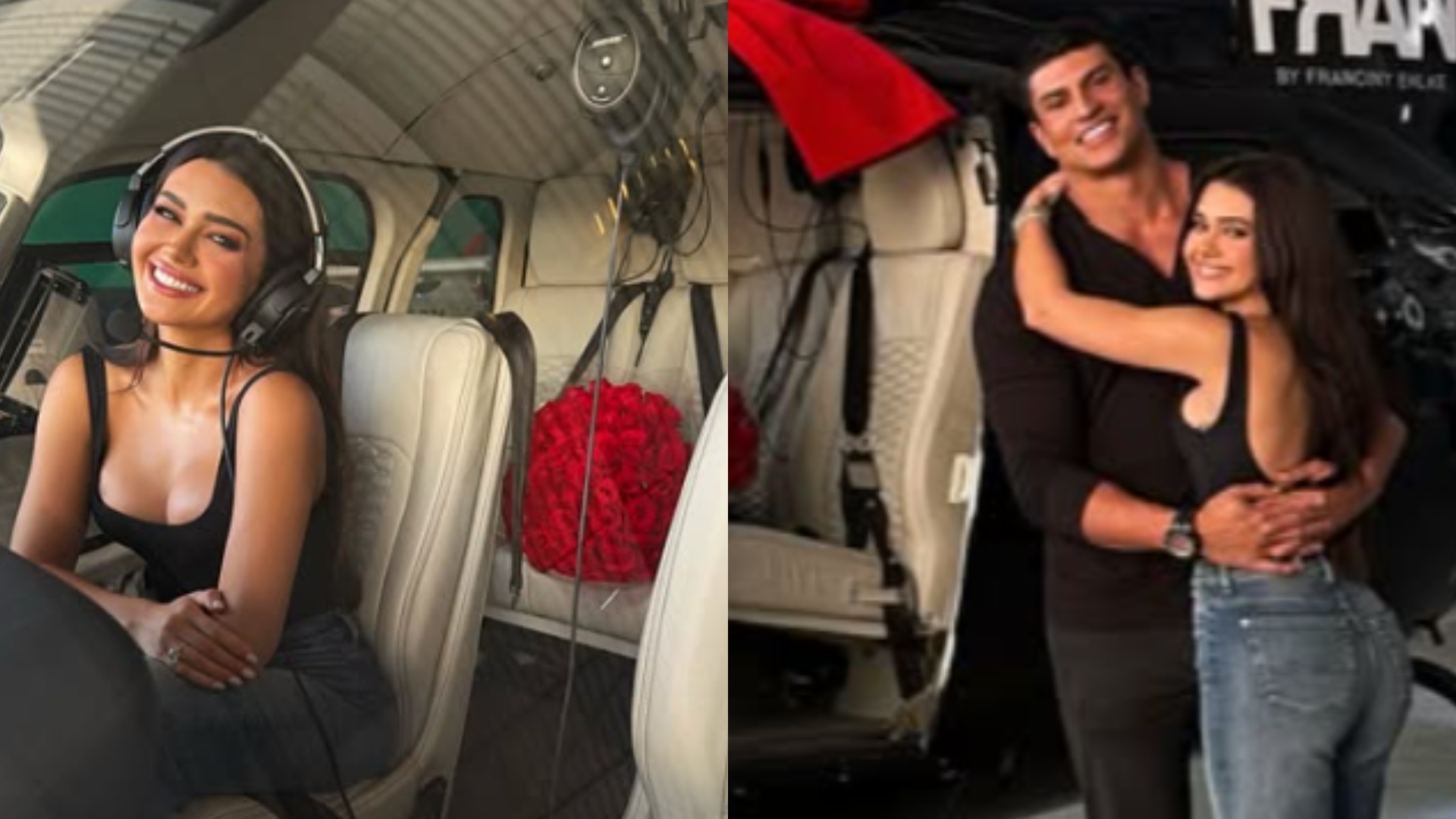 Franciny Ehlke ganha helicóptero de presente do noivo bilionário: ‘Uma lembrancinha’