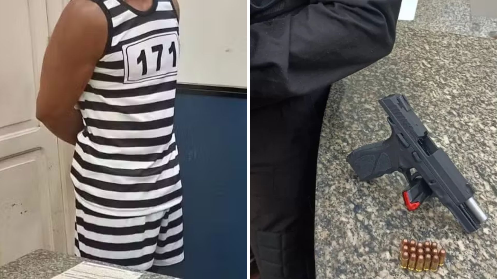 Homem fantasiado de presidiário é preso durante Carnaval em Niterói; entenda