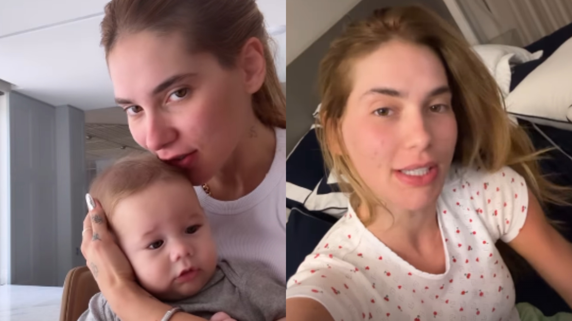 Aos 5 meses, filho caçula de Virginia é internado e influenciadora conta: ‘Aqui com ele’