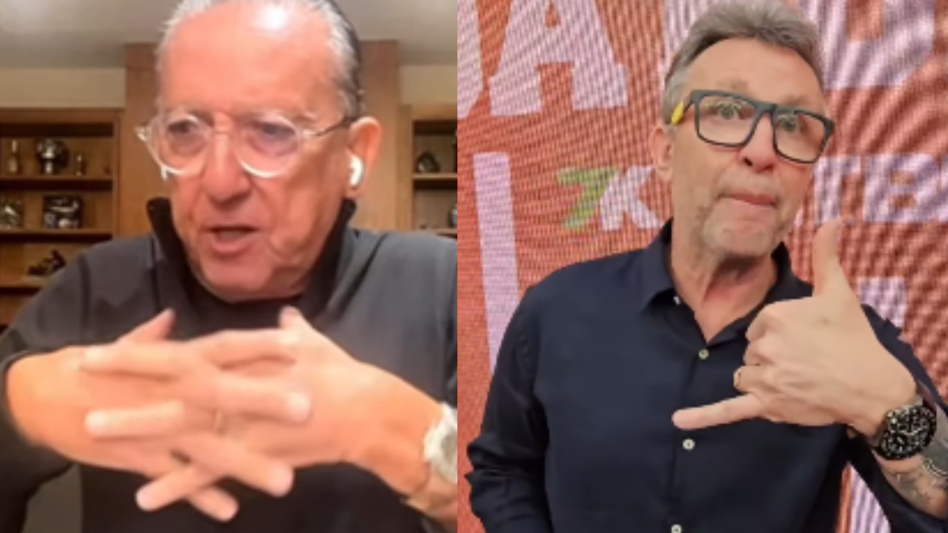 Galvão Bueno se declara ao amigo Neto em coletiva da Band: ‘Foi muito gostoso’