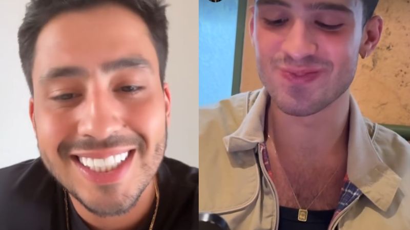 Recém-solteiros, João Guilherme e Matheus Vargas jantam juntos: ‘Estava preso’