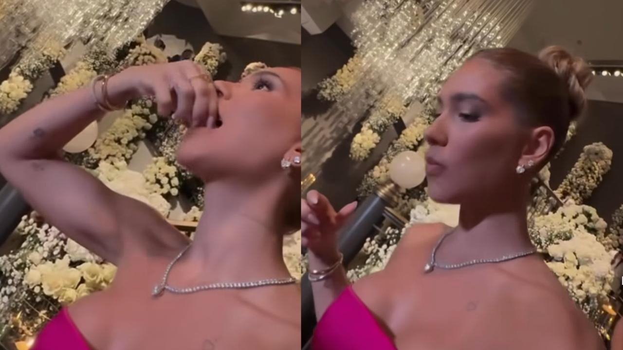 Virginia Fonseca come caviar pela primeira vez em casamento: ‘Pelo preço que é’