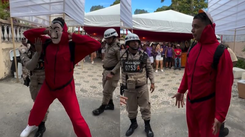 Xanddy curte Carnaval ‘disfarçado’, mas é revistado por policiais: ‘Estava de boa’