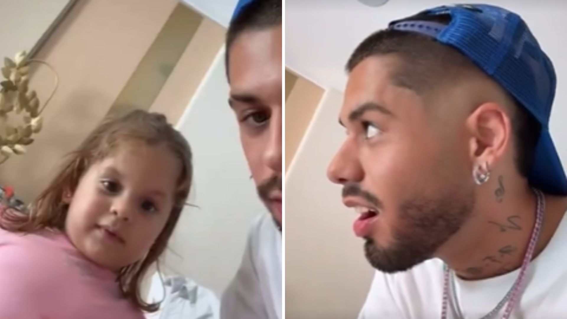 Zé Felipe ganha resposta torta da filha após brincadeira: ‘Eu sou criança!’
