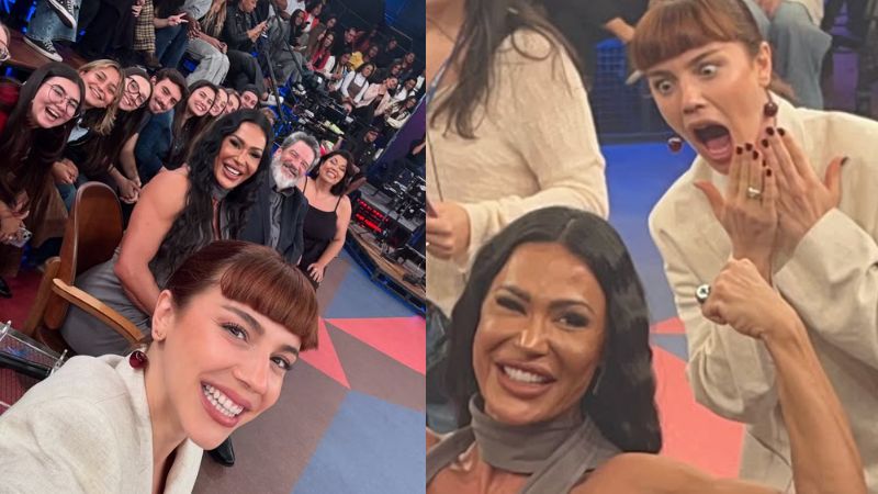 Alice Wegmann se choca com músculos de Gracyanne Barbosa; confira
