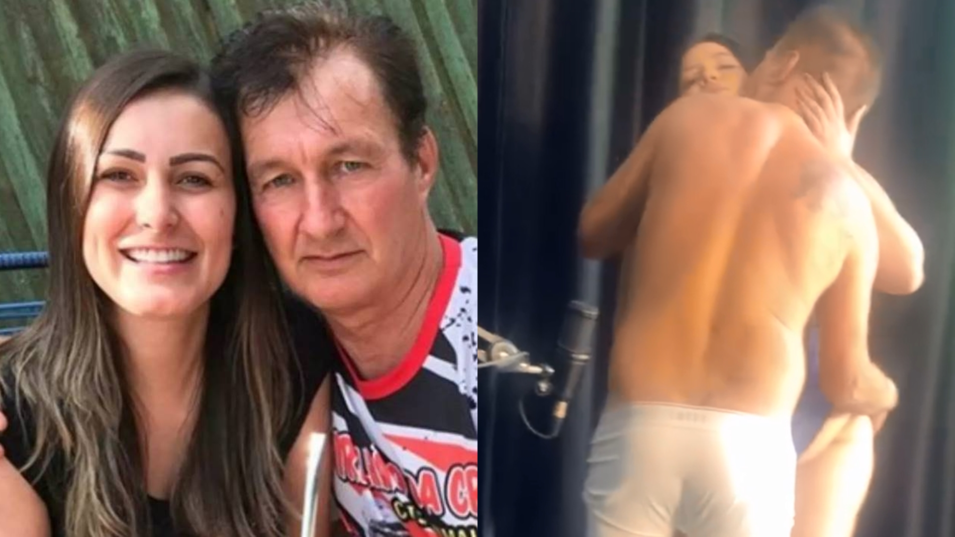 Que isso! De cueca, pai de Andressa Urach agarra mulher em podcast