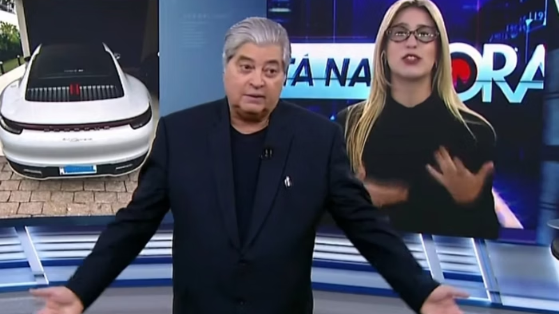 Ao vivo no SBT, Datena perde a paciência com repórter: ‘Fala a notícia, depois você reclama’
