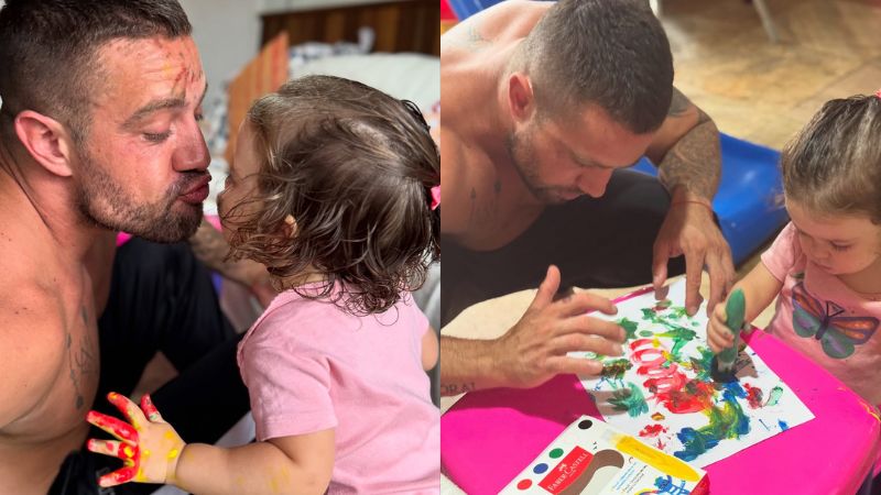 Após polêmicas, Rafael Cardoso se declara para a filha caçula: ‘Viver esta alegria’