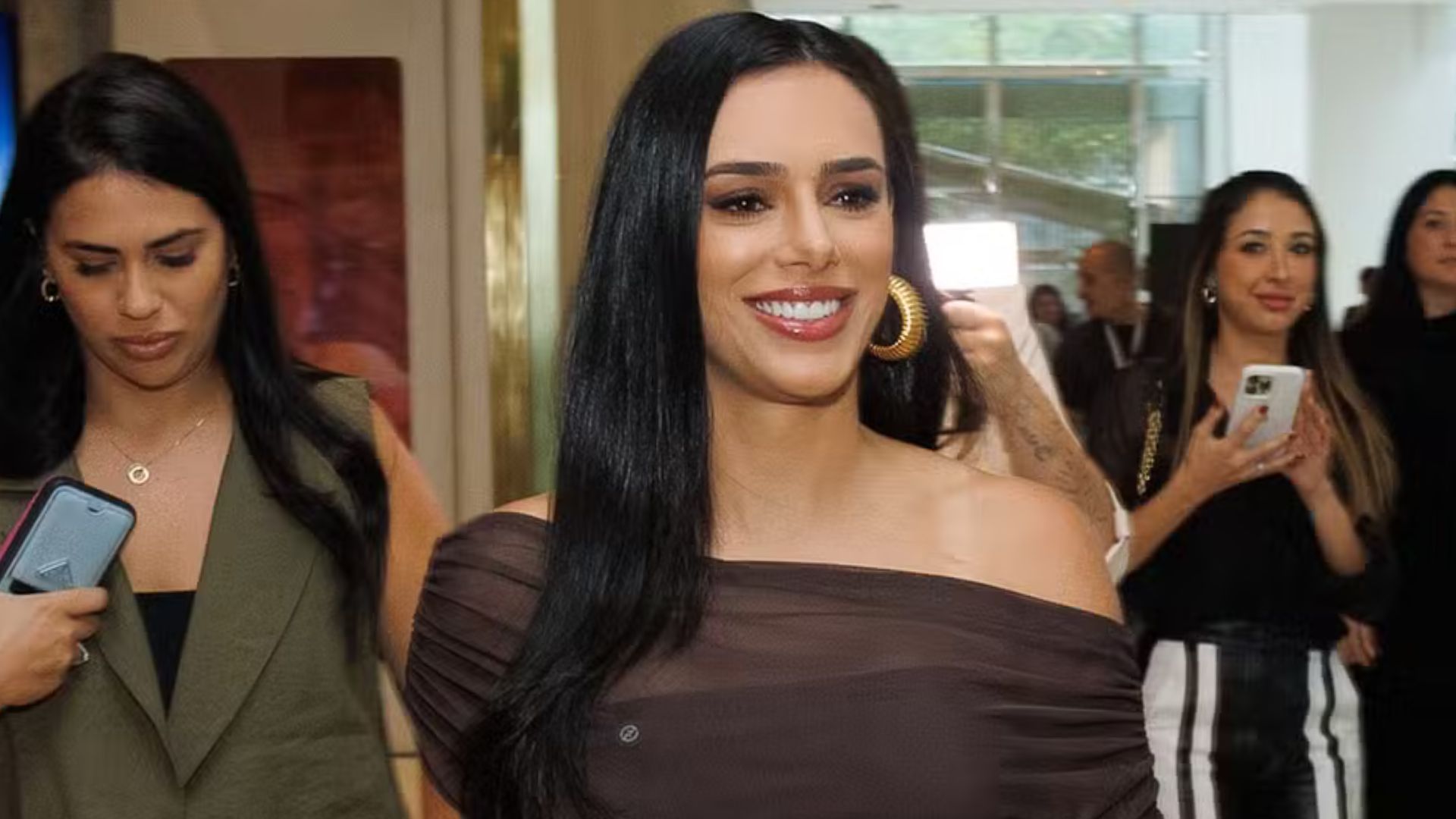 Bruna Biancardi exibe barrigão em look transparente e causa em evento: veja fotos