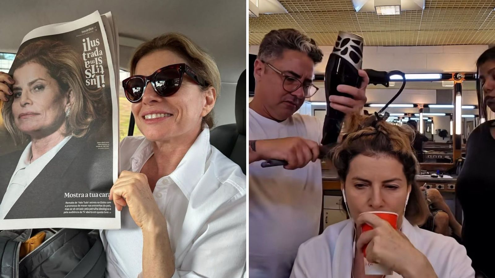 Debora Bloch passa por transformação radical nos bastidores de ‘Vale Tudo’