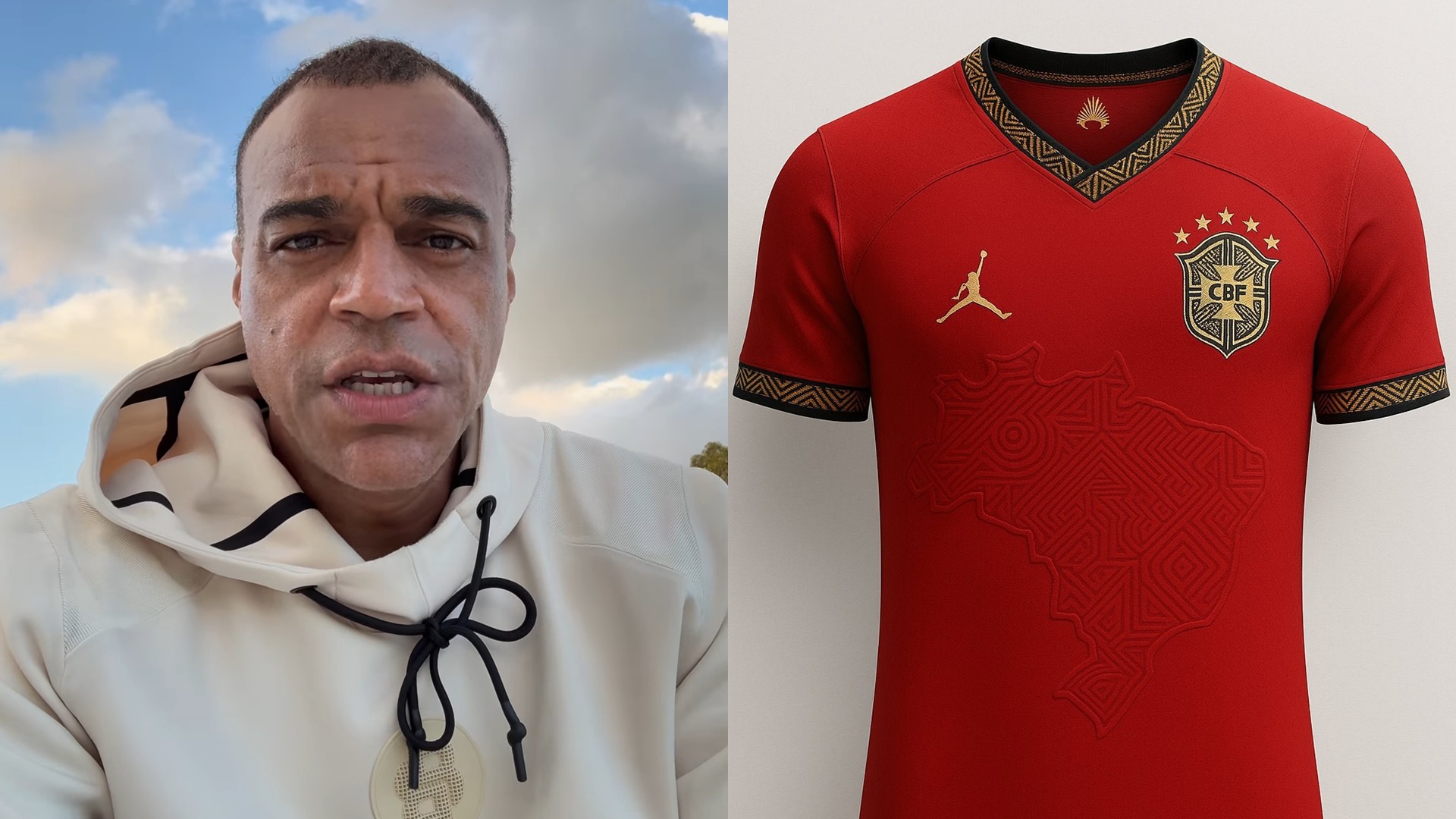 Denilson se revolta com suposta nova camisa da Seleção Brasileira: ‘É uma vergonha’