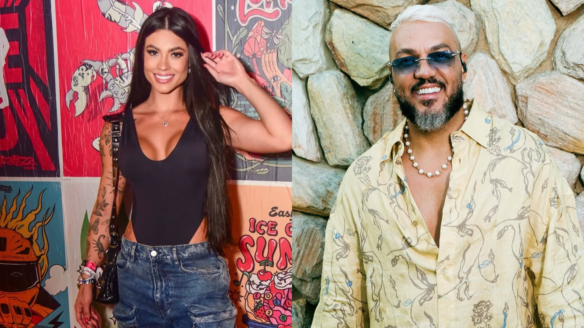 Belo surge em primeira foto com a namorada durante viagem de luxo: ‘Te amo’