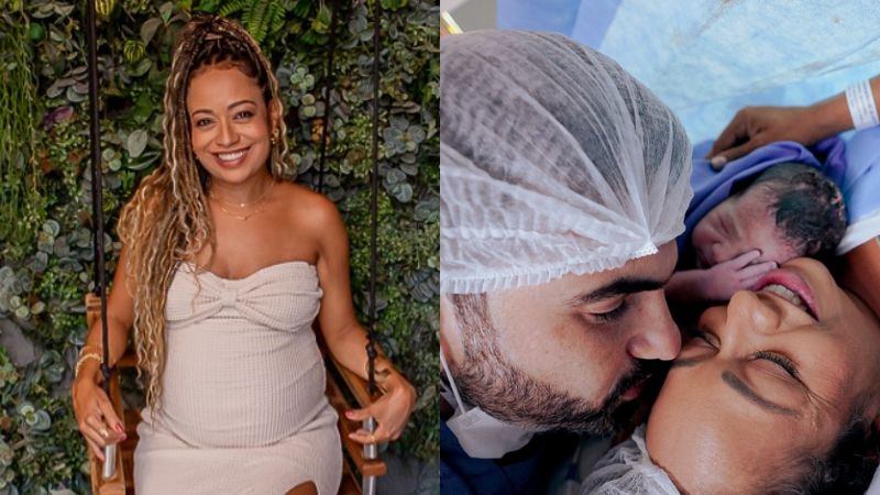 Ex-Chiquititas Aretha Oliveira anuncia nascimento da primeira filha: ‘Chegou’