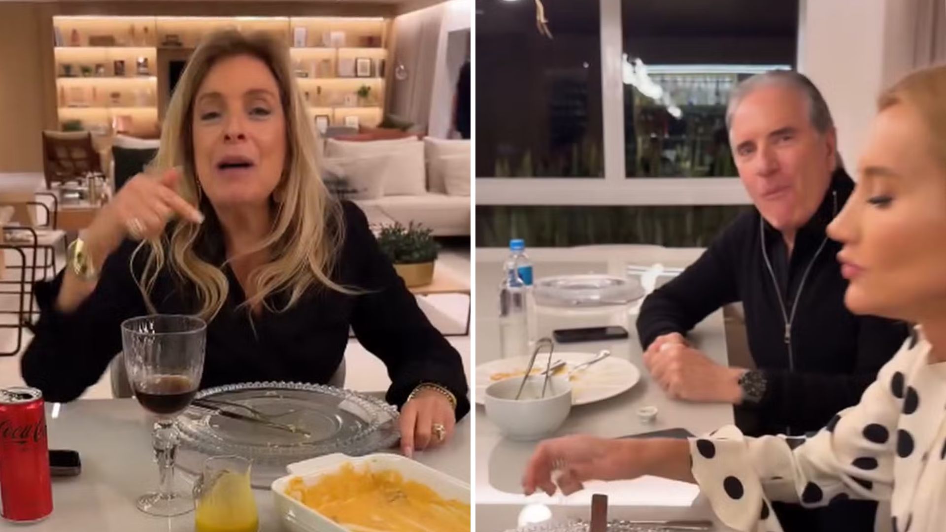 Ex e atual de Roberto Justus se reúnem em jantar após premiação da filha: ‘Sobrou’