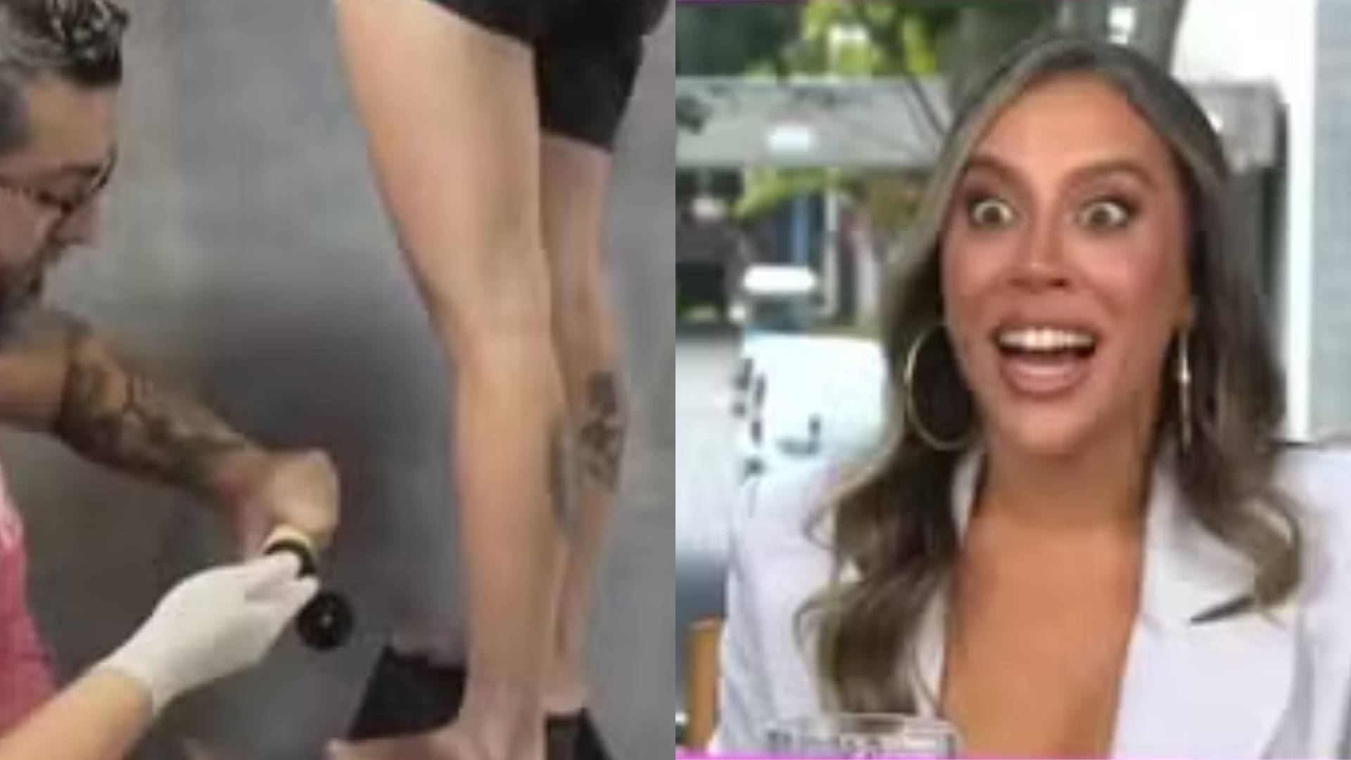 Fã tatua rosto de Renata na perna e a campeã do BBB 25 reage: ‘Nossa’