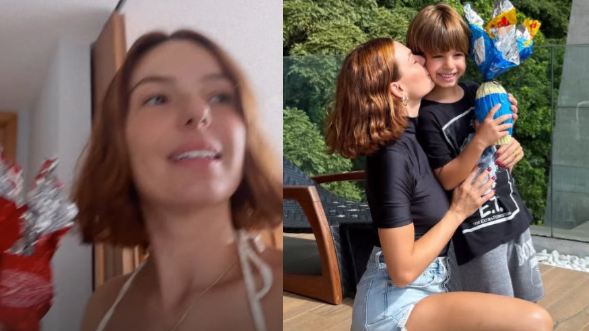 Isis Valverde cria caça aos ovos de Páscoa para o filho: ‘Ele vai ficar doido’