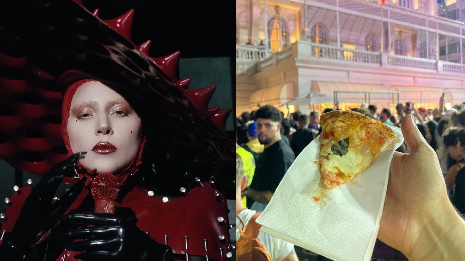 Lady Gaga distribui pizza para fãs que estão acampados em porta de hotel