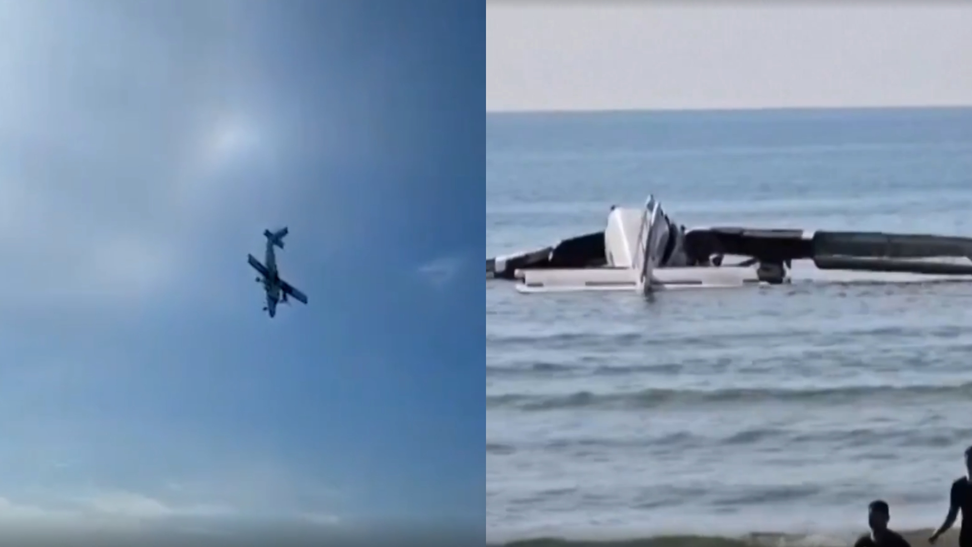 Tragédia! Queda de avião em praia mata 5 policiais; momento é registrado em vídeo